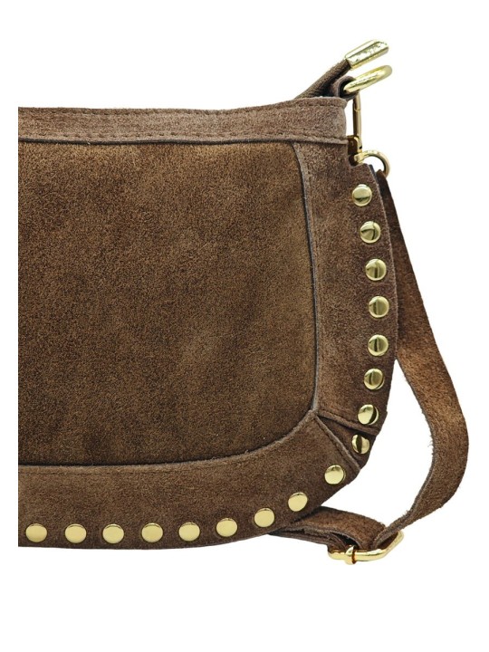 Soleil Chic Pochette Bandouliere Cloute Nubuck Taupe