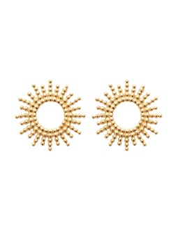 Boucles d'oreilles Puces Soleil Plaqué Or TheWan