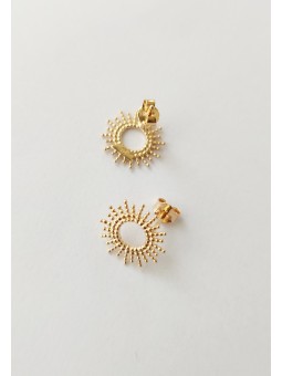 Boucles d'oreilles Puces Soleil Plaqué Or TheWan