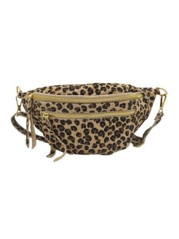 Soleil Chic Sac Banane cuir Chic Leopard Taupe Nubuck
