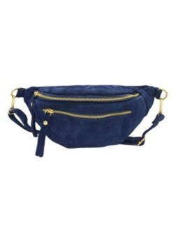 Soleil Chic Sac Banane cuir Chic Marine Nubuck