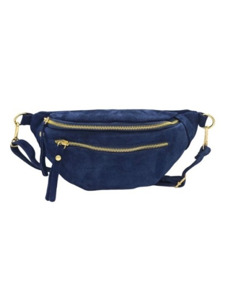 Soleil Chic Sac Banane cuir Chic Marine Nubuck