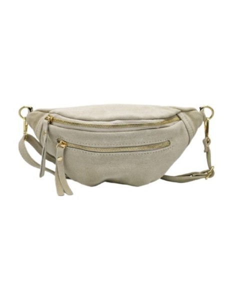Soleil Chic Sac Banane cuir Chic Beige Nubuck