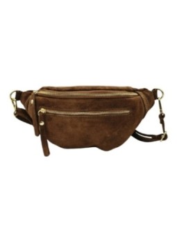 Soleil Chic Sac Banane cuir Chic Marron Nubuck