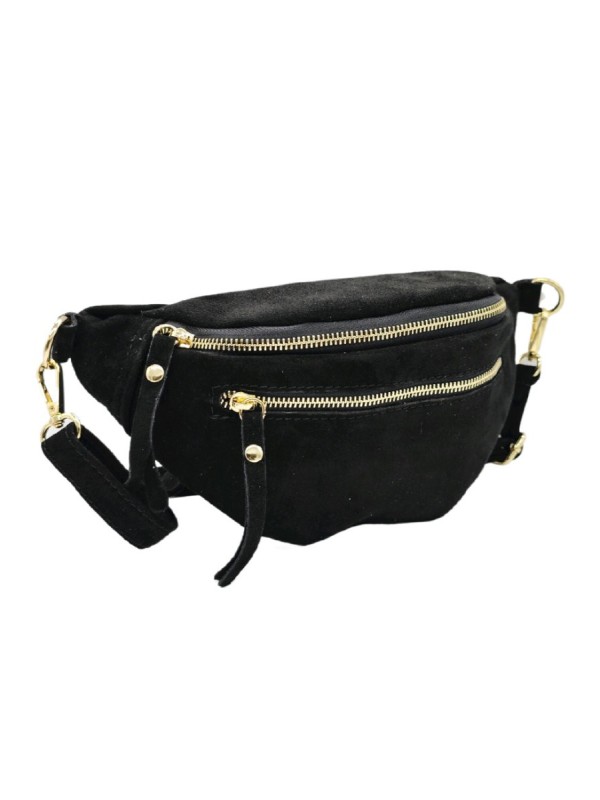 Soleil Chic Sac Banane cuir Chic Noir Irise
