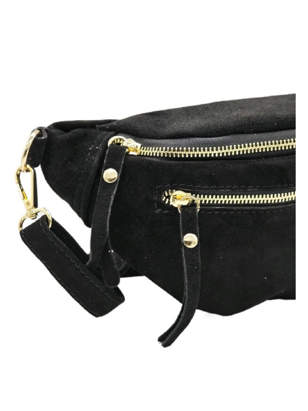 Soleil Chic Sac Banane cuir Chic Noir Irise