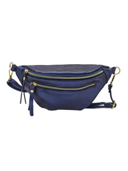 Soleil Chic Sac Banane cuir Chic Bleu Irise