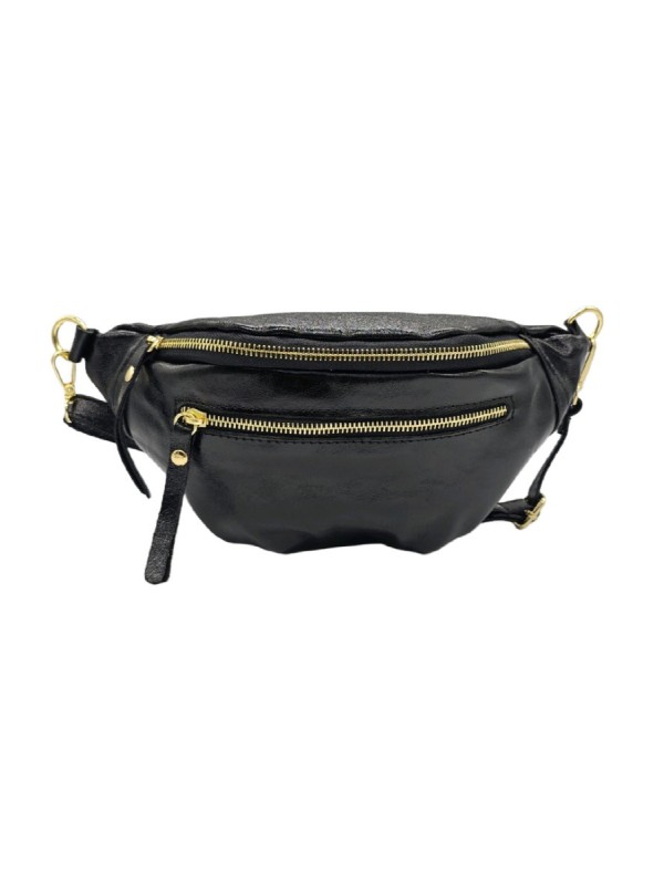 Soleil Chic Sac Banane cuir Chic Noir Irise
