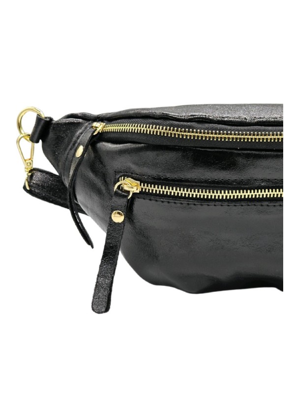 Soleil Chic Sac Banane cuir Chic Noir Irise