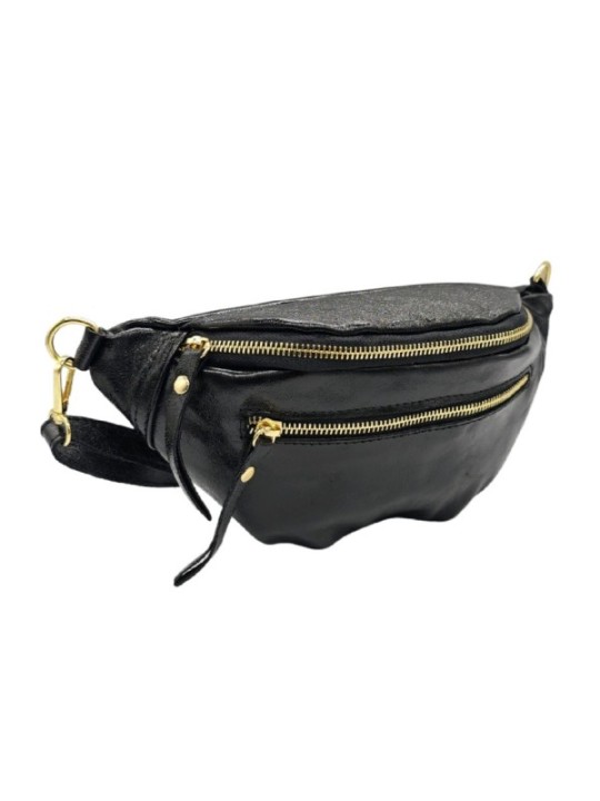 Soleil Chic Sac Banane cuir Chic Noir Irise