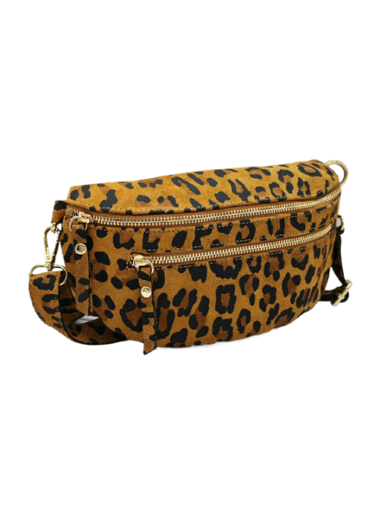 Soleil Chic Sac Banane cuir Demi Lune M2 Noir Irise