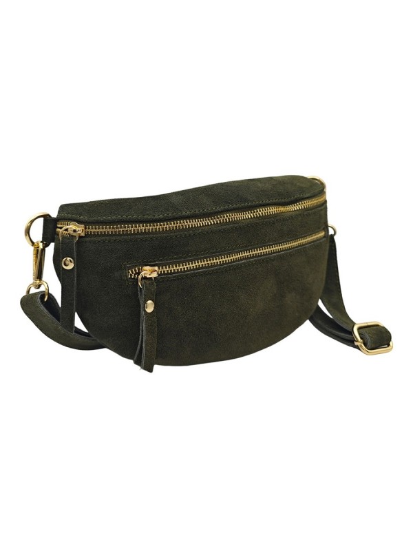 Soleil Chic Sac Banane cuir Demi Lune M2 Noir Irise