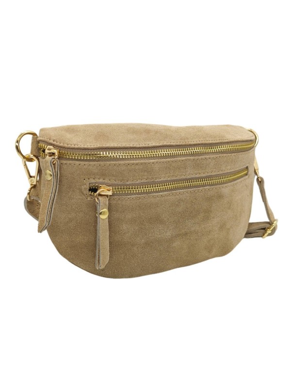 Soleil Chic Sac Banane cuir Demi Lune M2 Noir Irise