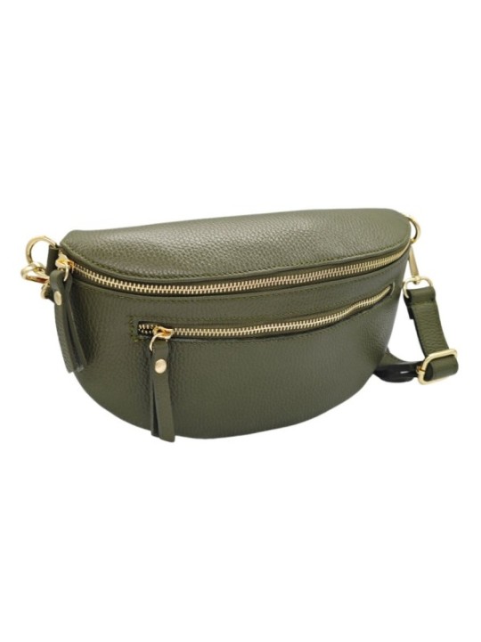 Soleil Chic Sac Banane cuir Demi Lune M2 Noir Irise