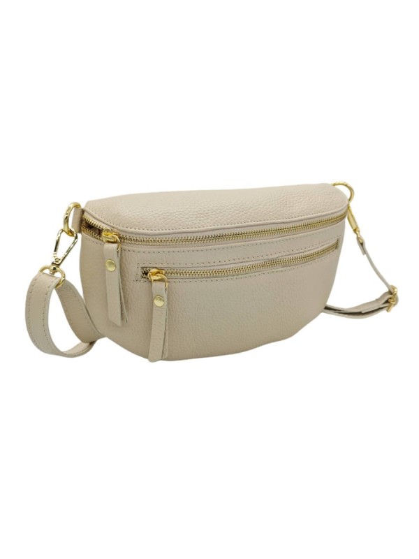 Soleil Chic Sac Banane cuir Demi Lune M2 Noir Irise