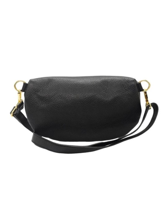 Soleil Chic Sac Banane cuir Demi Lune M2 Noir Irise