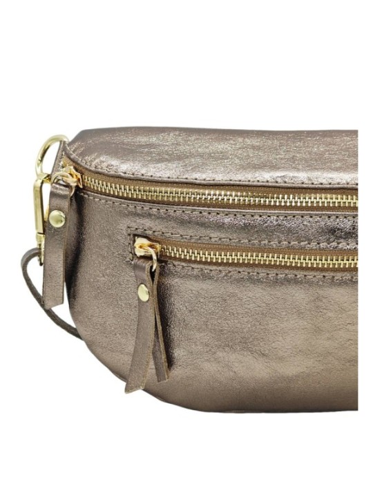 Soleil Chic Sac Banane cuir Demi Lune M2 Noir Irise