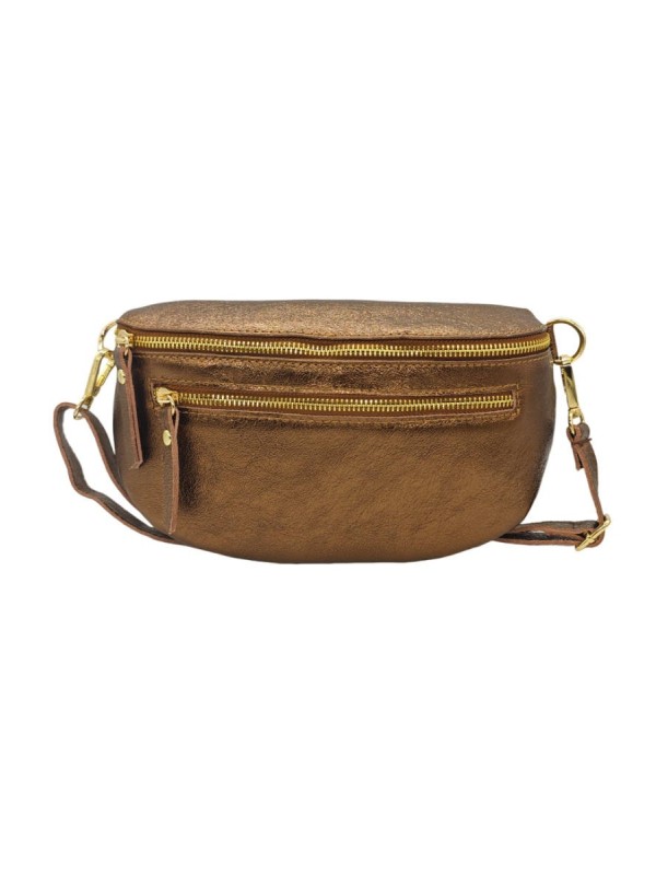 Soleil Chic Sac Banane cuir Demi Lune M2 Camel Irise