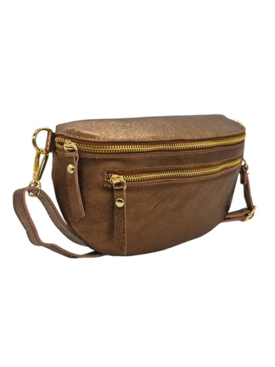 Soleil Chic Sac Banane cuir Demi Lune M2 Noir Irise