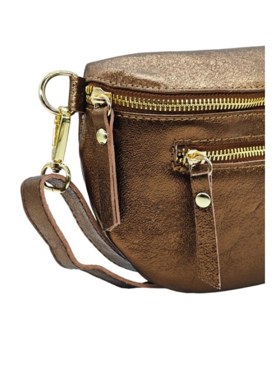 Soleil Chic Sac Banane cuir Demi Lune M2 Noir Irise