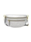Soleil Chic Sac Banane cuir Demi Lune M2 Argent