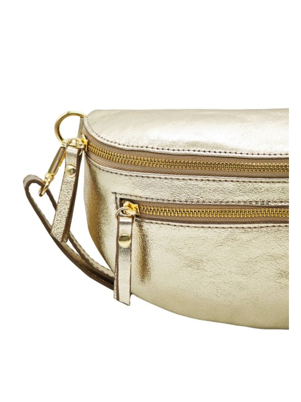 Soleil Chic Sac Banane cuir Demi Lune M2 Noir Irise