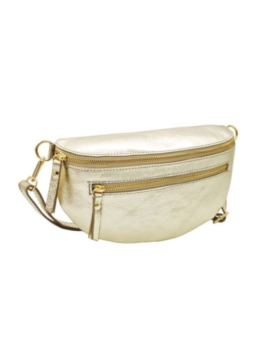 Soleil Chic Sac Banane cuir Demi Lune M2 Noir Irise