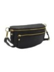 Soleil Chic Sac Banane cuir Demi Lune M2 Noir Irise