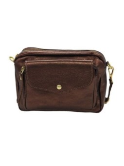 Soleil Chic Sac Bandoulière Rabat Marron Irise