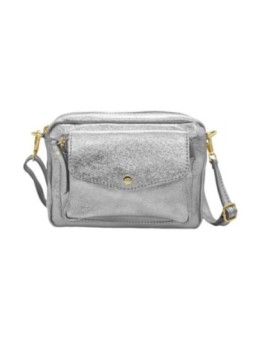 Soleil Chic Sac Bandoulière Rabat Argent