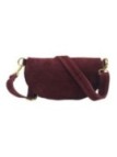 Soleil Chic Sac Banane cuir Demi Lune Nubuck Bordeaux
