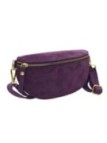 Soleil Chic Sac Banane cuir Demi Lune Nubuck Violet
