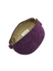 Soleil Chic Sac Banane cuir Demi Lune Nubuck Violet