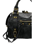 Soleil Chic Petit Sac Cuir Daisy Noir Irise