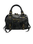 Soleil Chic Petit Sac Cuir Daisy Noir Irise