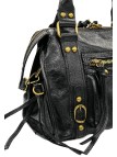 Soleil Chic Petit Sac Cuir Daisy Noir Irise