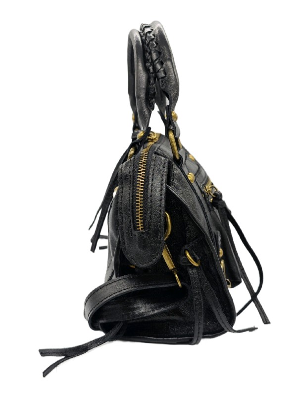 Soleil Chic Petit Sac Cuir Daisy Noir Irise