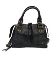 Soleil Chic Petit Sac Cuir Daisy Noir Irise