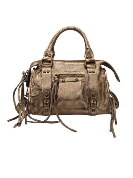 Soleil Chic Petit Sac Cuir Daisy Champagne Irise