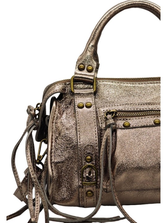 Soleil Chic Petit Sac Cuir Daisy Champagne Irise