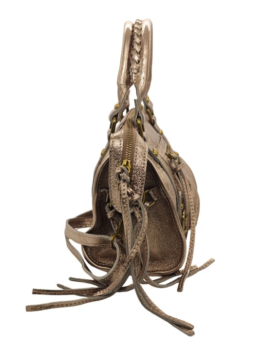 Soleil Chic Petit Sac Cuir Daisy Champagne Irise