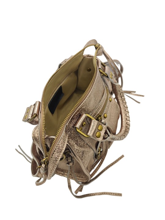 Soleil Chic Petit Sac Cuir Daisy Champagne Irise