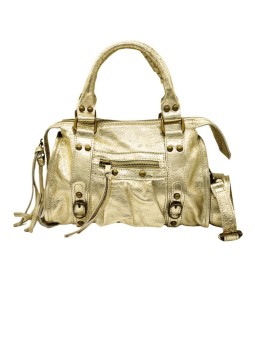 Soleil Chic Petit Sac Cuir Daisy Or
