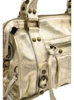 Soleil Chic Petit Sac Cuir Daisy Or