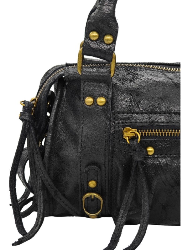 Soleil Chic Petit Sac Cuir Daisy Noir