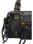 Soleil Chic Petit Sac Cuir Daisy Noir
