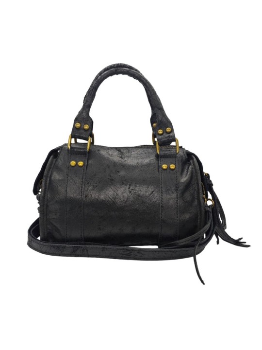 Soleil Chic Petit Sac Cuir Daisy Noir