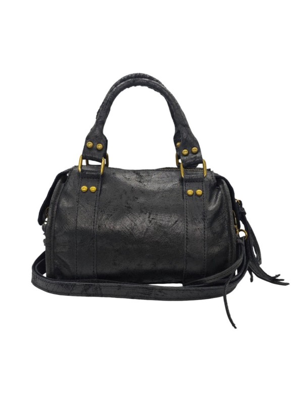 Soleil Chic Petit Sac Cuir Daisy Noir