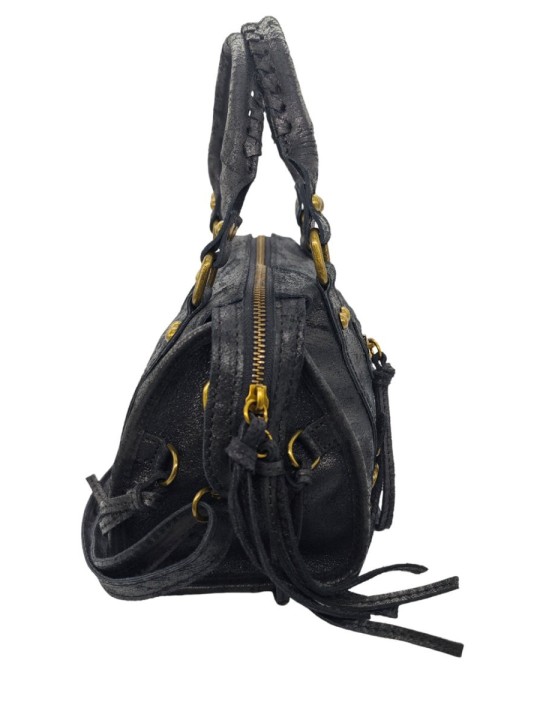 Soleil Chic Petit Sac Cuir Daisy Noir