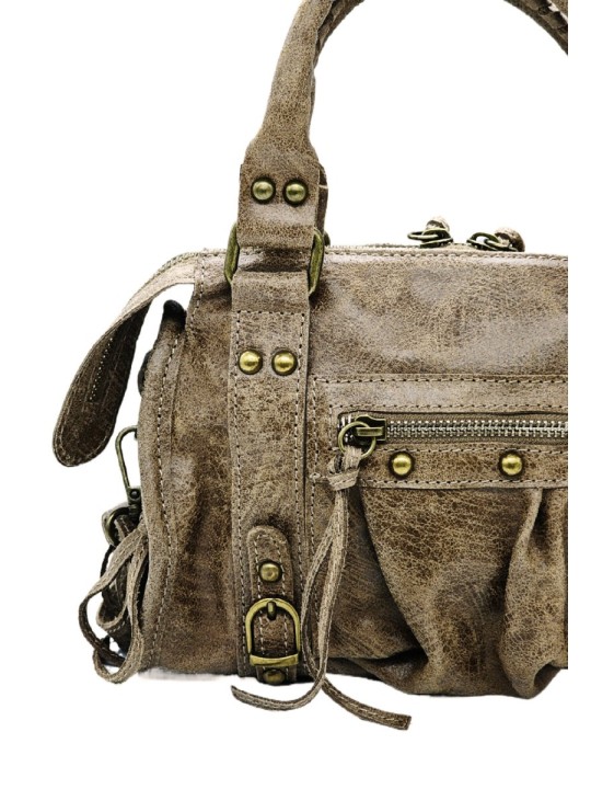 Soleil Chic Petit Sac Cuir Daisy Taupe